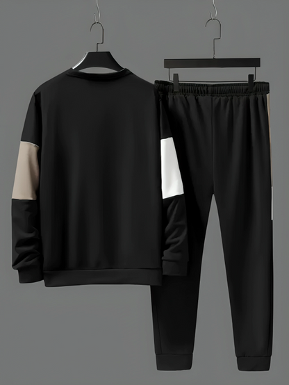 Men's Color Block Sweatshirt - Casual Winter/Fall Outfit