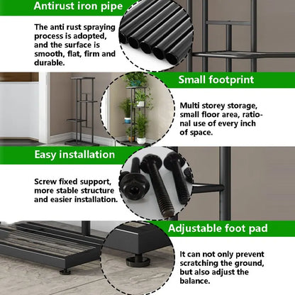 Plant Support Metal 5 Layers 6 Potted Plants Multiple Flower Pots Indoor And Outdoor Flower Pot Display Rack Courtyard Garden