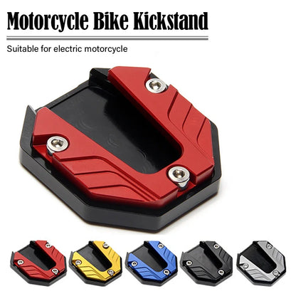 Universal Scooter Motorcycle Bike Kickstand Extender Foot Side Stand Extension Pad Support Plate Anti-skid Enlarged Base