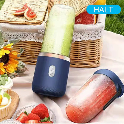 Portable Blender Bottle Electric 6 Blades Multifunction Juice Blender Fresh Juice Smoothie Blender Ice CrushCup Food Processor