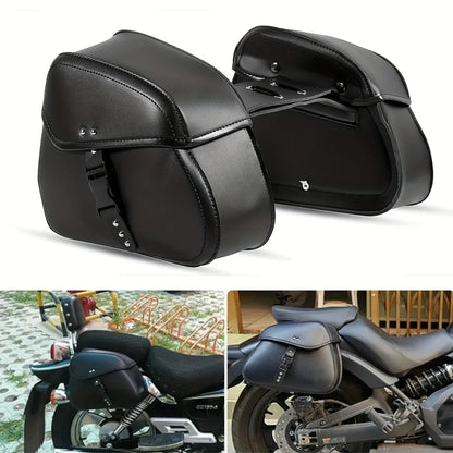 Universal PU Electric Motorcycle Saddlebag Side Tool Luggage Package Saddle For Harley Suzuki Kawasaki CMX500 Honda Yamaha Bag